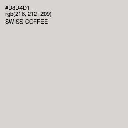 #D8D4D1 - Swiss Coffee Color Image